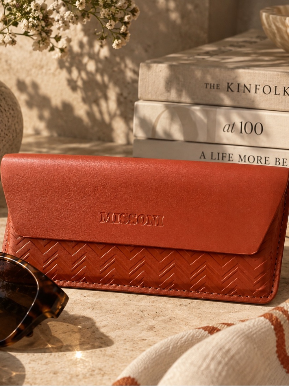 MISSONI Glasses Case in Cognac